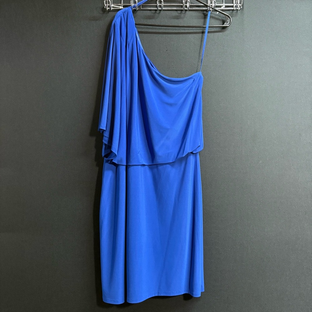 Jessica Simpson Summer Blue One Shoulder Dress Women’s 1X Plus Size Cocktail
